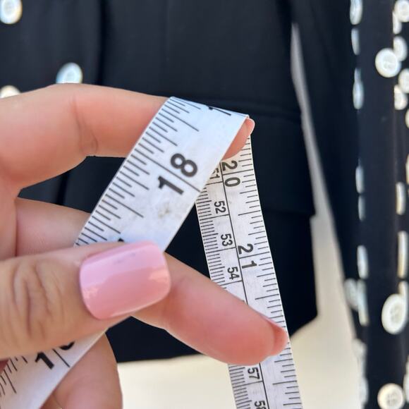 Vintage 90s Escada Margaretha Ley Black Blazer Buttons Wool Jacket 36 Couture 4 - Picture 9 of 13